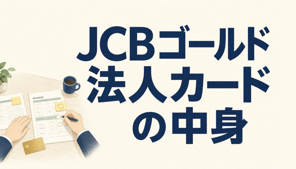 JCBゴールド法人カードの中身を解説｜一般カードとの違いと向く会社の目安