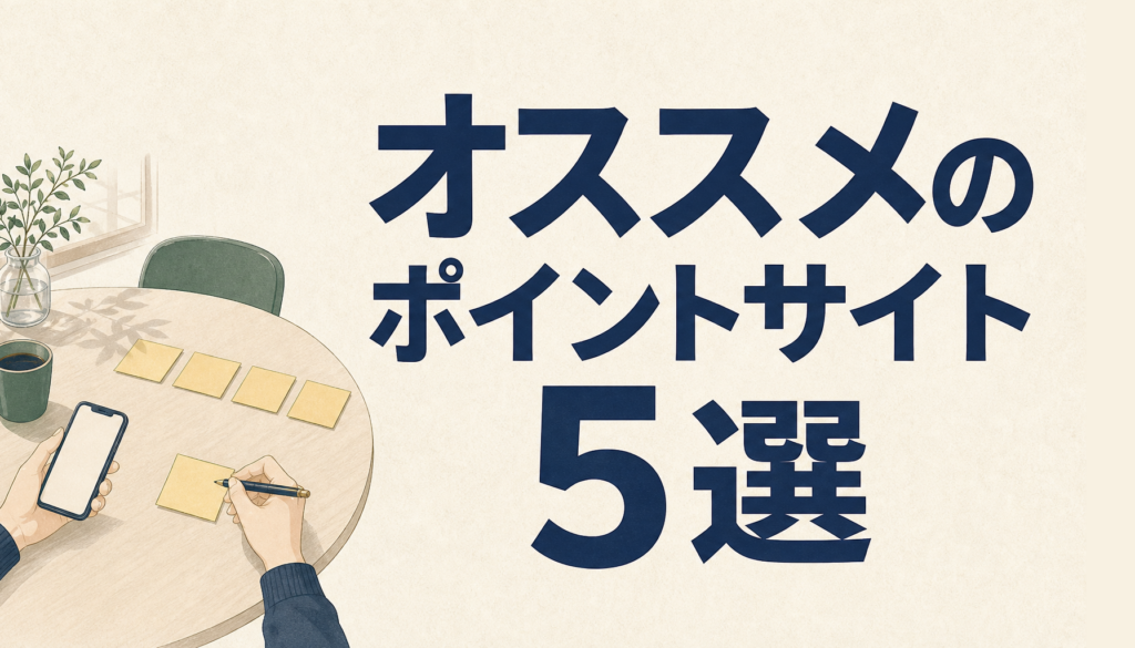 オススメのポイントサイトを5コ、しばおが厳選して教えるよ。
