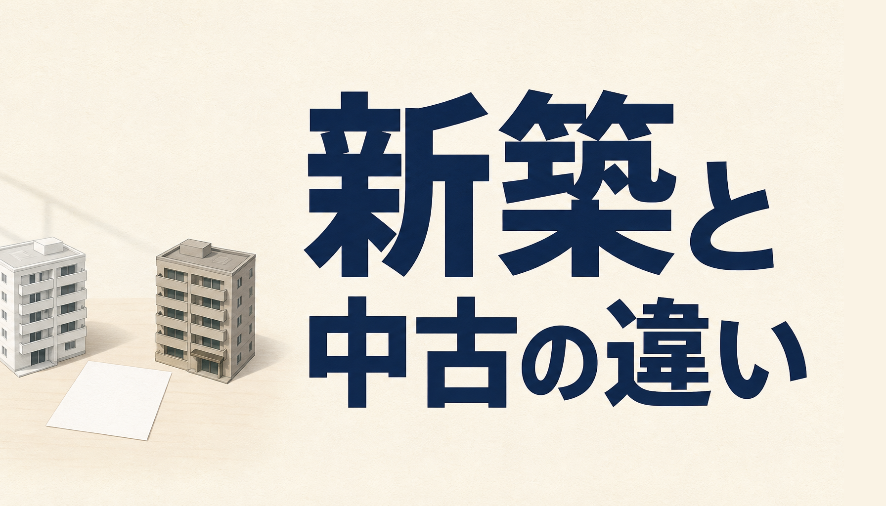 新築ワンルームと中古ワンルームの違い|最初の値段に何が乗っているかで選ぶ