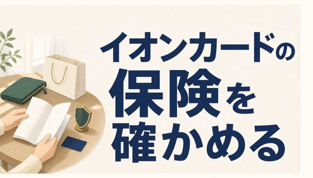 イオンカードの保険は何が付く？ショッピング保険・盗難・旅行保険を券種ごとに確かめる